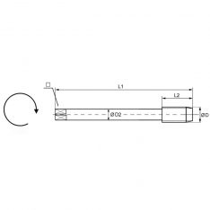 Gjengetapp hånd HSS M