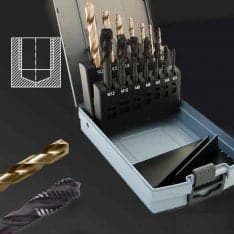 Maskingjengetapp sett rustfritt (M3-M12)