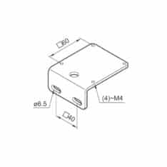 WRKPRO Veggfeste for maskinlys 60x60mm