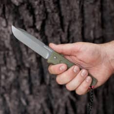 SwissTech Stählern fulltange kniv – AUS-8 Titanbelagt Stål