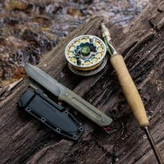 SwissTech Stählern fulltange kniv – AUS-8 Titanbelagt Stål