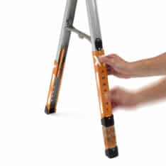 Detalj av høydejustering på BORA Speedhorse XT arbeidsbukk